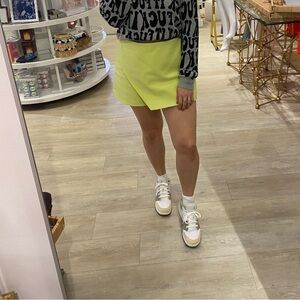 Zara lime green skort. So flattering